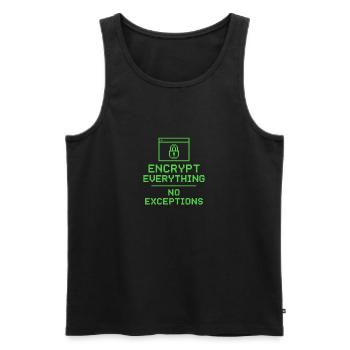 Alles verschlüsseln – ohne Ausnahmen Hacker Tee - Männer Premium Bio Tank Top - Schwarz - Vorne - AI Model Male 178 light (178cm)