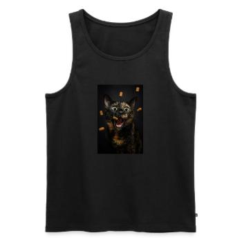 Leckerli-Angriffsmodus: Aktiviert! - Männer Premium Bio Tank Top - Schwarz - Vorne - AI Model Male 178 light (178cm)
