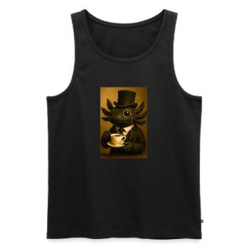 Raffiniertes Axolotl-Gebräu - Männer Premium Bio Tank Top - Schwarz - Vorne - AI Model Male 178 light (178cm)