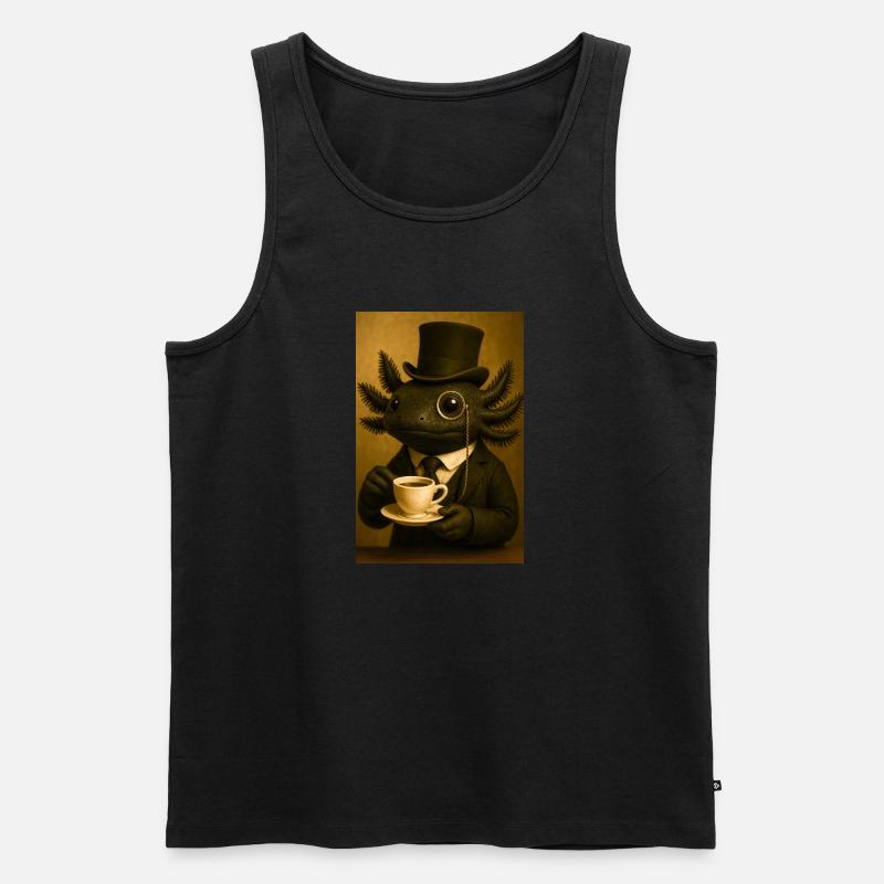 Raffiniertes Axolotl-Gebräu - Männer Premium Bio Tank Top - Schwarz