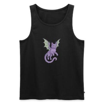Katzendrache - Männer Premium Bio Tank Top - Schwarz - Vorne - Michal (187cm)