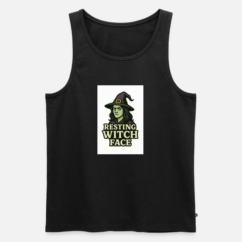 Resting Witch Face - Männer Premium Bio Tank Top - Schwarz