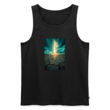 Chosen by the Light - Men's Premium Organic Tank Top - black - Front - AI Model Male 178 light (178cm)