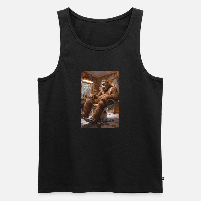 Gorilla wird gepflegt - Männer Premium Bio Tank Top - Schwarz