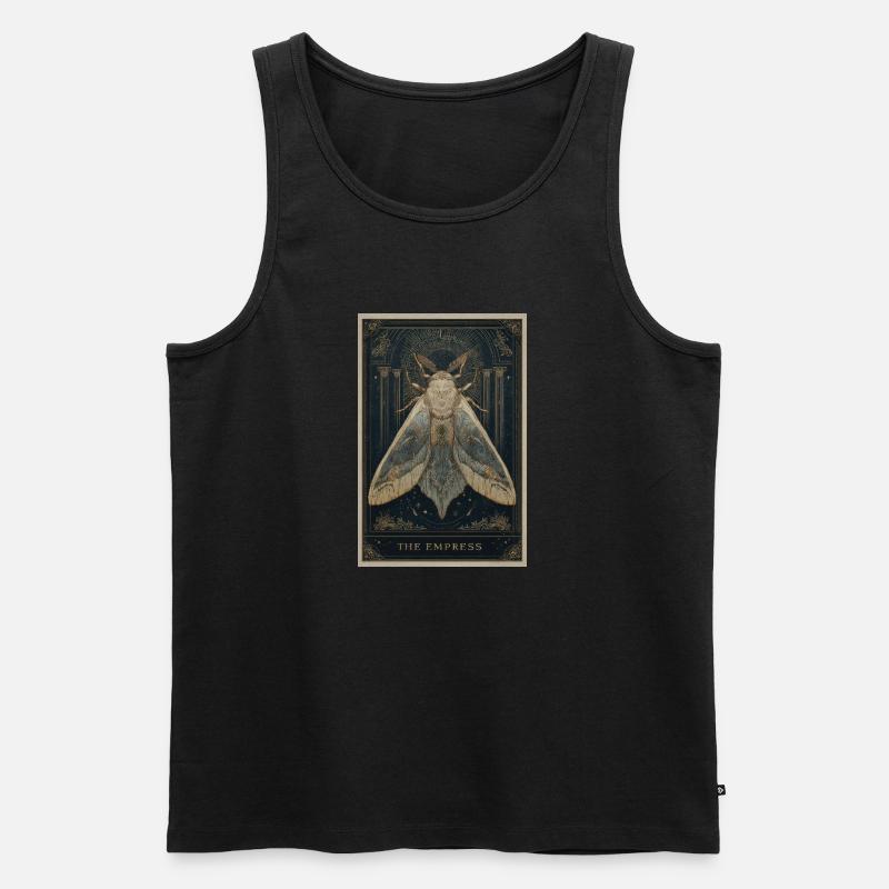 Die Kaiserin Tarotmotte - Männer Premium Bio Tank Top - Schwarz