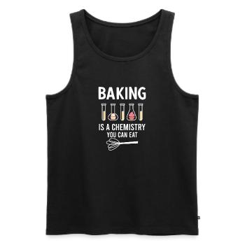 Baking is Chemistry You Can Eat Vintage Backen - Männer Premium Bio Tank Top - Schwarz - Vorne - Michal (187cm)