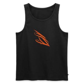Calligraphy Contest Letter S - Men's Premium Organic Tank Top - black - Front - AI Model Male 178 light (178cm)
