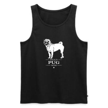 Carlin Maman Chien Carlin Carlin Wilsigns - Débardeur bio Premium Homme - noir - Devant - AI Model Male 178 light (178cm)