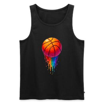 Basket-ball Joueurs de basket-ball Entraîneurs de basket-ball - Débardeur bio Premium Homme - noir - Devant - AI Model Male 178 light (178cm)
