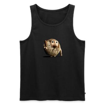 Neandertaler Neanderthaler Urmensch mit Keule - Männer Premium Bio Tank Top - Schwarz - Vorne - AI Model Male 178 light (178cm)