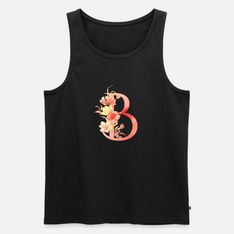 Buchstabe B - Männer Premium Bio Tank Top - Schwarz