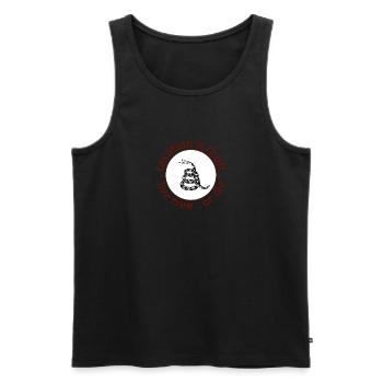 live free or die - Männer Premium Bio Tank Top - Schwarz - Vorne - AI Model Male 178 light (178cm)