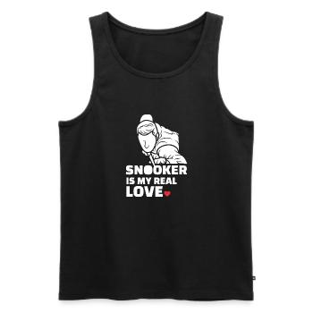 Ich Liebe Snooker - Männer Premium Bio Tank Top - Schwarz - Vorne - Michal (187cm)