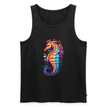 Seepferdchen Unterwasserwelt für eine - Männer Premium Bio Tank Top - Schwarz - Vorne - Michal (187cm)