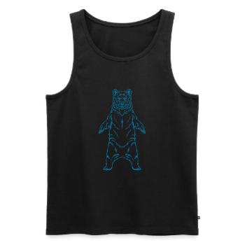 brown bear - Men's Premium Organic Tank Top - black - Front - AI Model Male 178 light (178cm)