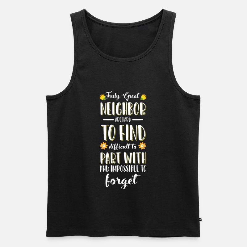 Nachbar Freundschaft Feier - Männer Premium Bio Tank Top - Schwarz
