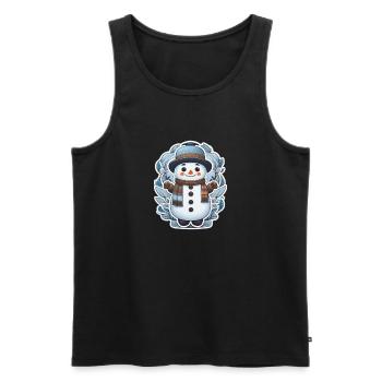 Bonhomme de neige - Débardeur bio Premium Homme - noir - Devant - Michal (187cm)