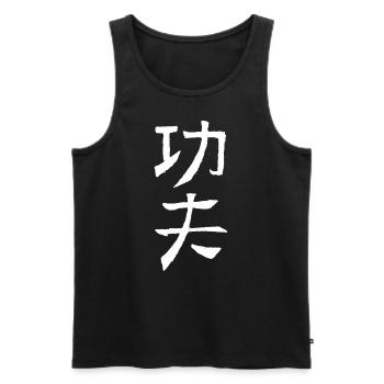 Kungfu - In Chinese - Men's Premium Organic Tank Top - black - Front - Michal (187cm)