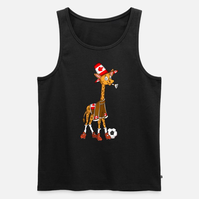 Giraffen Fan Kanada - Männer Premium Bio Tank Top - Schwarz