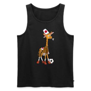 Giraffe Fan Japan - Men's Premium Organic Tank Top - black - Front - Michal (187cm)