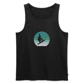Snowboarder Wintersport Schnee - Männer Premium Bio Tank Top - Schwarz - Vorne - AI Model Male 178 light (178cm)