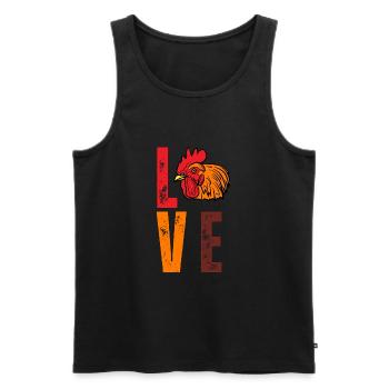 Chicken Farming - Hen Rooster Lover Chicken Farmer - Débardeur bio Premium Homme - noir - Devant - AI Model Male 178 light (178cm)