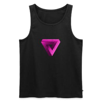 GOA OM PSY TRANCE ILLUSION GAMER NERD GEEK - Men's Premium Organic Tank Top - black - Front - Michal (187cm)