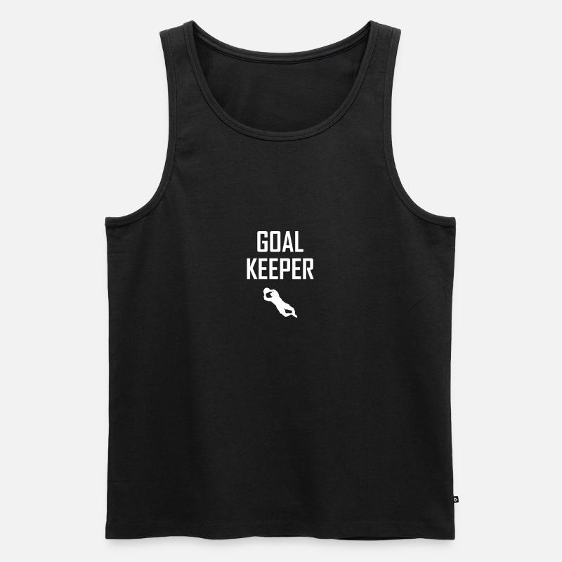 Goalkeeper - Männer Premium Bio Tank Top - Schwarz