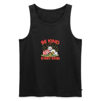 Be kind to every kind Vegan Veganer Veganismus - Men's Premium Organic Tank Top - black - Front - Michal (187cm)
