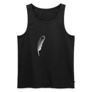 spring - Men's Premium Organic Tank Top - black - Front - AI Model Male 178 light (178cm)