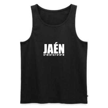 Jaén Coordinates - Men's Premium Organic Tank Top - black - Front - Michal (187cm)