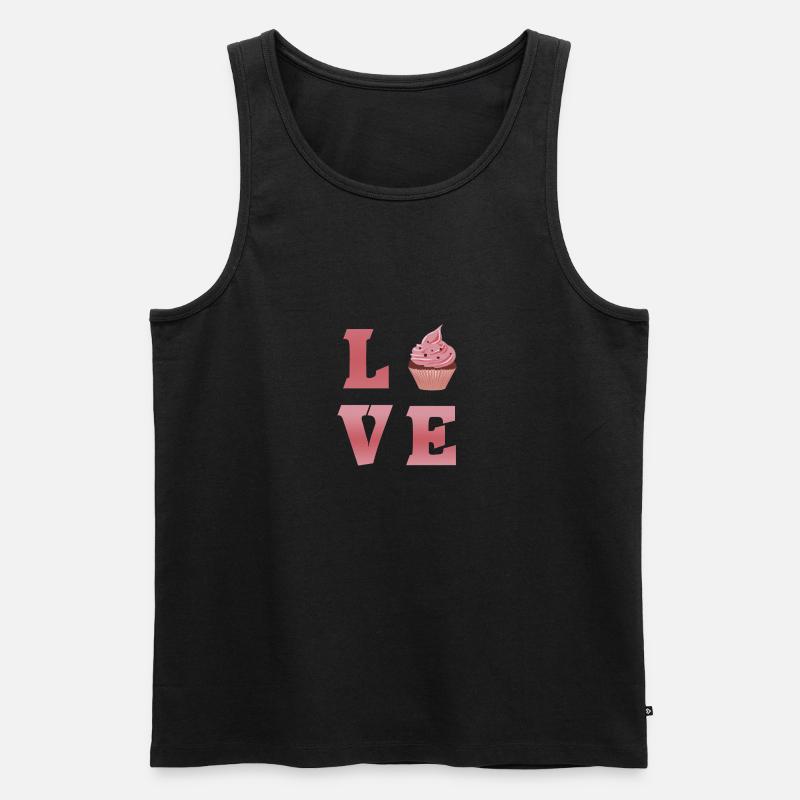 Backen Love - Männer Premium Bio Tank Top - Schwarz