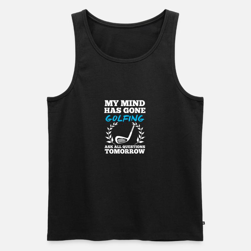 Golf Golfer - Männer Premium Bio Tank Top - Schwarz
