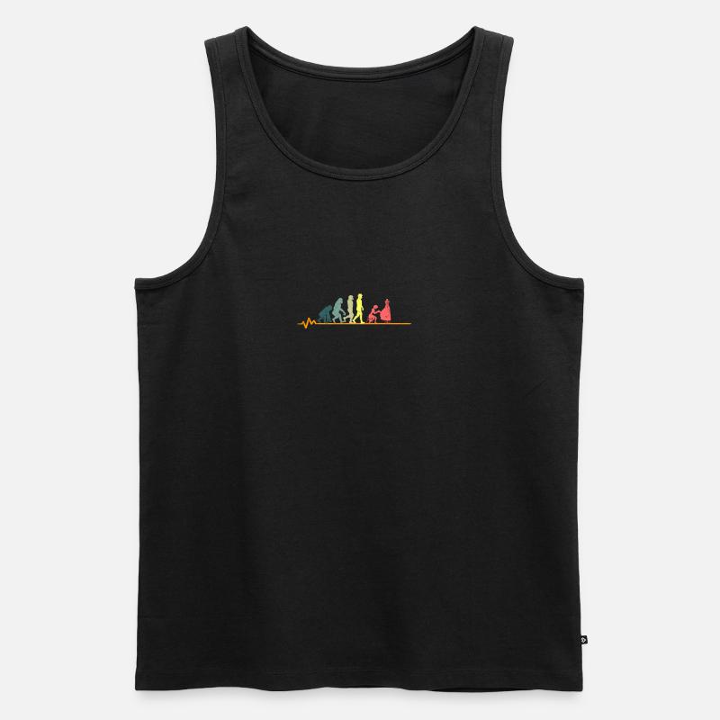 Nähen Nähmaschine Näherin Geschenk · Evolution - Männer Premium Bio Tank Top - Schwarz