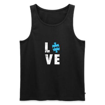 Autisme Autiste Cadeau Autiste Idée Cadeau - Débardeur bio Premium Homme - noir - Devant - AI Model Male 178 light (178cm)