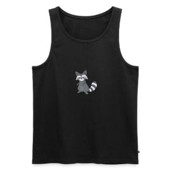 Süßer Waschbär - Männer Premium Bio Tank Top - Schwarz - Vorne - Michal (187cm)