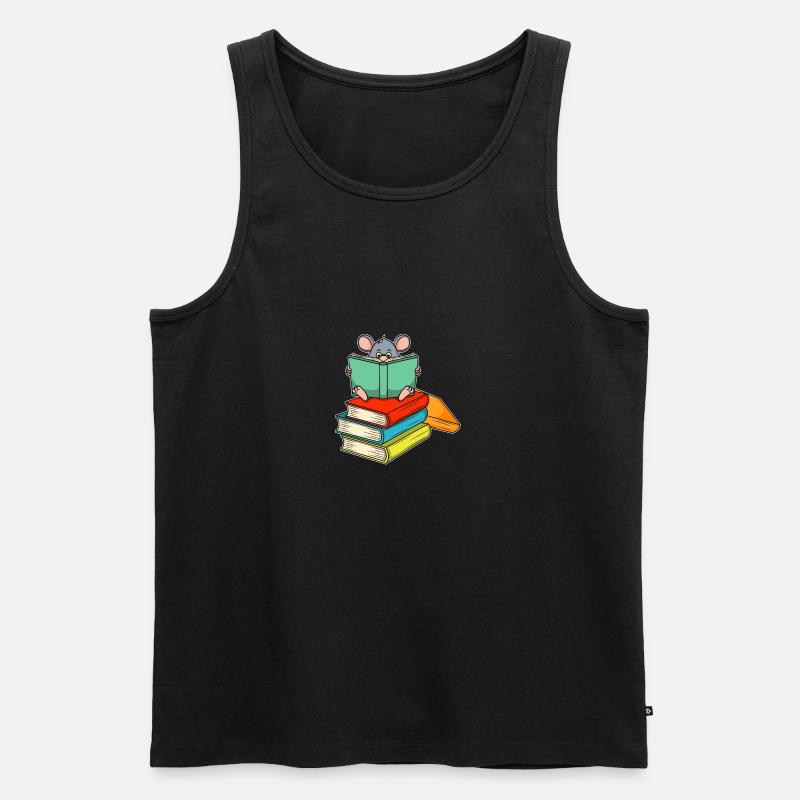 Reading Fox Bookworm Weihnachtsgeschenkidee - Männer Premium Bio Tank Top - Schwarz