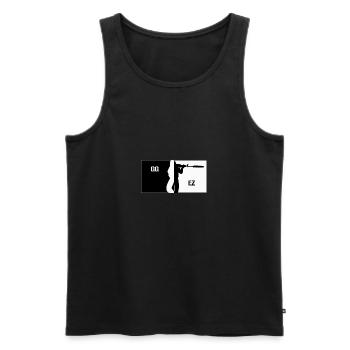 CS PC Computer GO Gaming Shooter Gamer Aim GG EZ - Men's Premium Organic Tank Top - black - Front - AI Model Male 178 light (178cm)