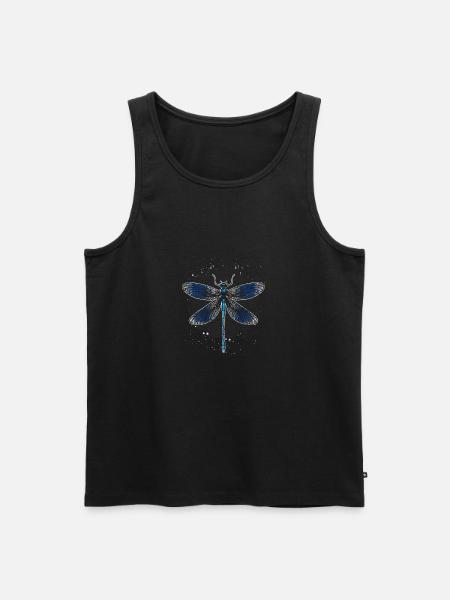 Libelle - Männer Premium Bio Tank Top - Schwarz