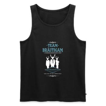Team Bräutigam JGA Abschiedstour Feiern Party - Männer Premium Bio Tank Top - Schwarz - Vorne - Michal (187cm)