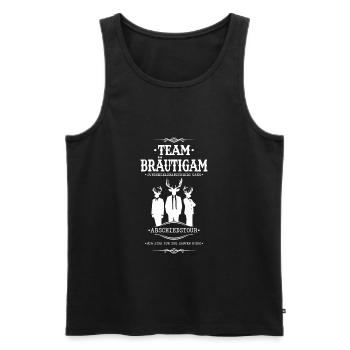 Team Bräutigam JGA Abschiedstour Feiern Party - Männer Premium Bio Tank Top - Schwarz - Vorne - Michal (187cm)