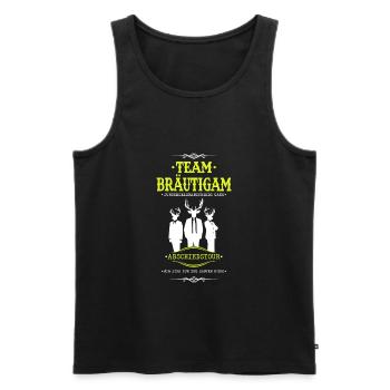 Team Bräutigam JGA Abschiedstour Feiern Party - Männer Premium Bio Tank Top - Schwarz - Vorne - Michal (187cm)