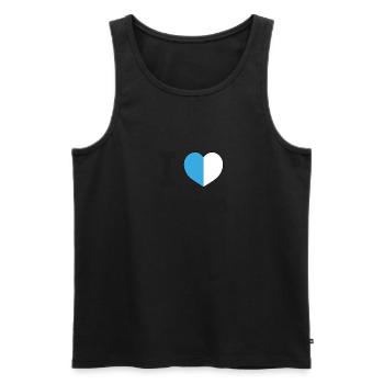 I Love Luzern | Schweiz Wappen Liebe Herz - Männer Premium Bio Tank Top - Schwarz - Vorne - Michal (187cm)