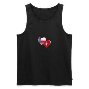 États-Unis État américain du Tennessee Drapeau patriotique - Débardeur bio Premium Homme - noir - Devant - Michal (187cm)