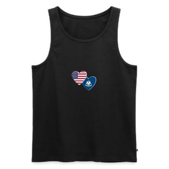 États-Unis État américain de Louisiane Drapeau patriotique - Débardeur bio Premium Homme - noir - Devant - Michal (187cm)