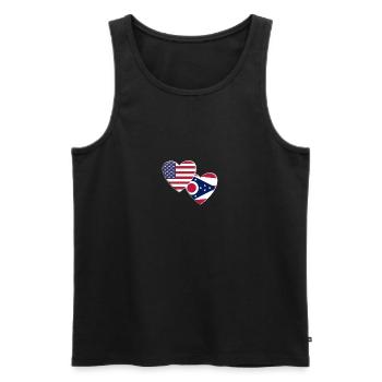 USA Amerikanische Flagge des Bundesstaates Ohio Patriotisch 4. - Männer Premium Bio Tank Top - Schwarz - Vorne - Michal (187cm)