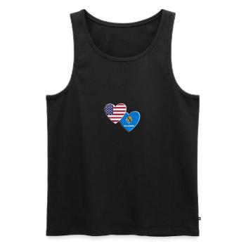 USA Amerikanische Flagge des Bundesstaates Oklahoma Patriotisch 4. - Männer Premium Bio Tank Top - Schwarz - Vorne - AI Model Male 178 light (178cm)