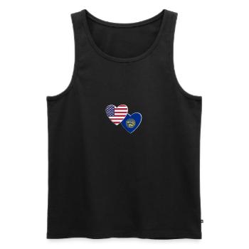 États-Unis État américain du Nebraska Drapeau patriotique 4ème - Débardeur bio Premium Homme - noir - Devant - Michal (187cm)