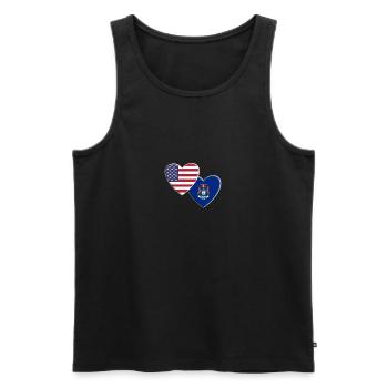 États-Unis État américain du Michigan Drapeau patriotique 4ème - Débardeur bio Premium Homme - noir - Devant - Michal (187cm)