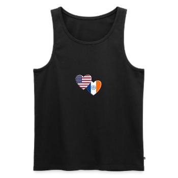 États-Unis Ville américaine de New York Drapeau de New York - Débardeur bio Premium Homme - noir - Devant - Michal (187cm)